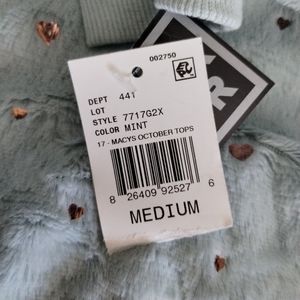 Mint green pull over hoodie